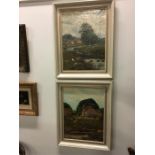 A pair of Edward Waite oil on canvas paintings