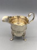 A silver cream jug, Late Victorian, Dublin hallmark (124g)