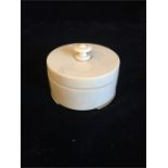 A worked ivory lidded pot