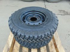 2 x Michelin XZL 7.50 R16 Tyres complete with Wolf Rims