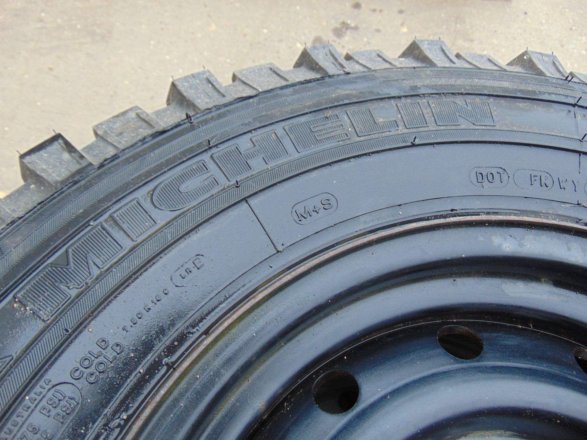 2 x Michelin XZL 7.50 R16 Tyres complete with Wolf Rims - Image 3 of 6