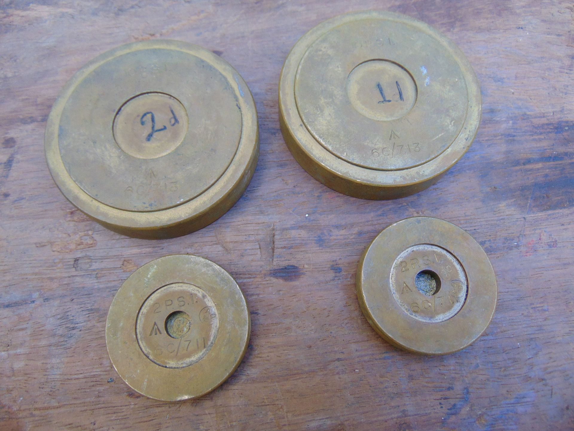 4 x Vintage P.S.I. Test Weights