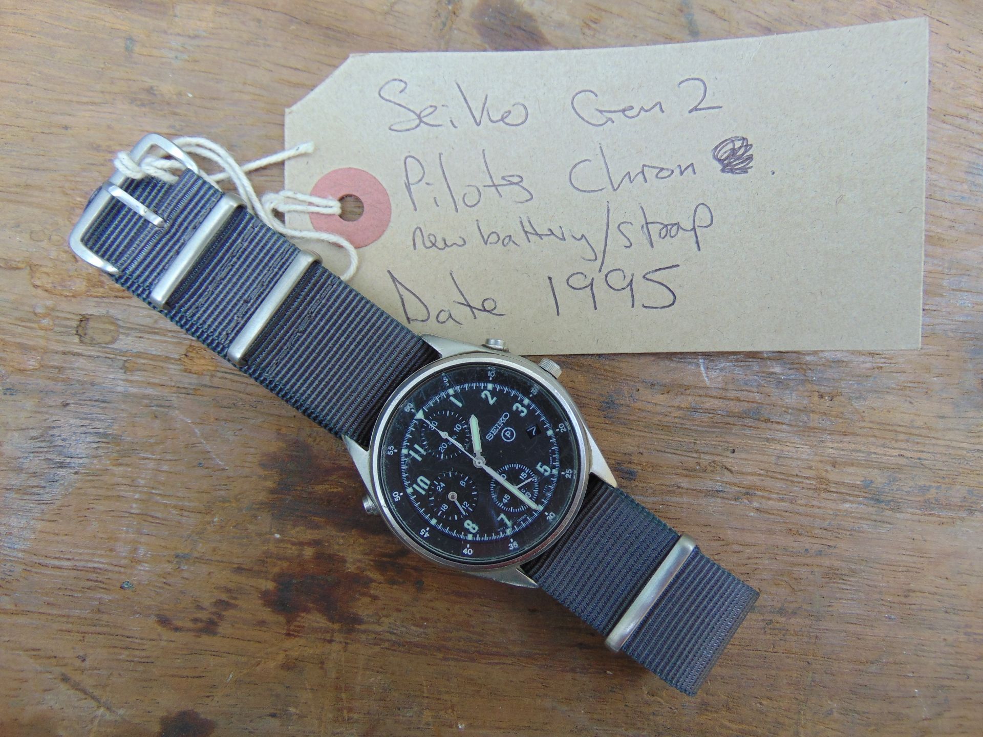 1 x Seiko Pilots Chronograph Generation 2 - Image 2 of 5