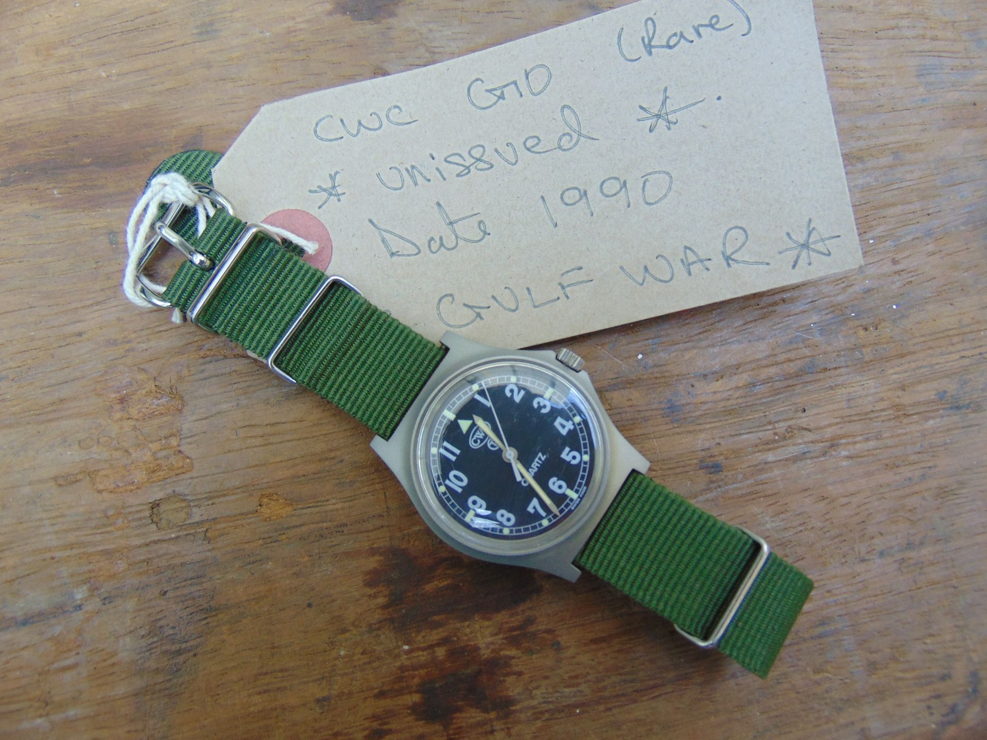 1 Very Rare Genuine British Army, unissued Gulf War CWC quartz wrist watch - Image 2 of 5