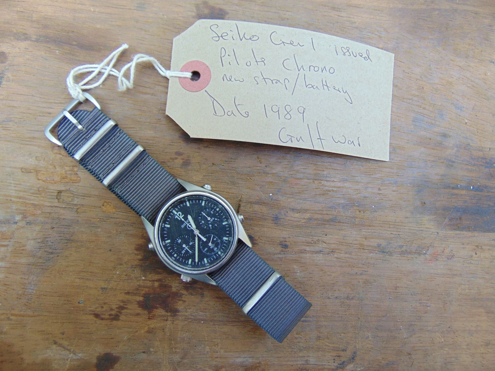 1 x Seiko Pilots Chronograph generation 1 - Image 2 of 5