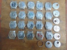 20 x Genuine British Army CWC quartz wrist watches which are suitable for spares or repairs