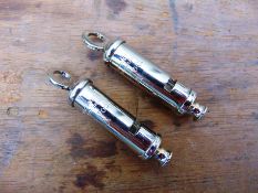 2 x Genuine British Army Infantry Combat Whistles made by J. HUDSON & CO of Birmingham