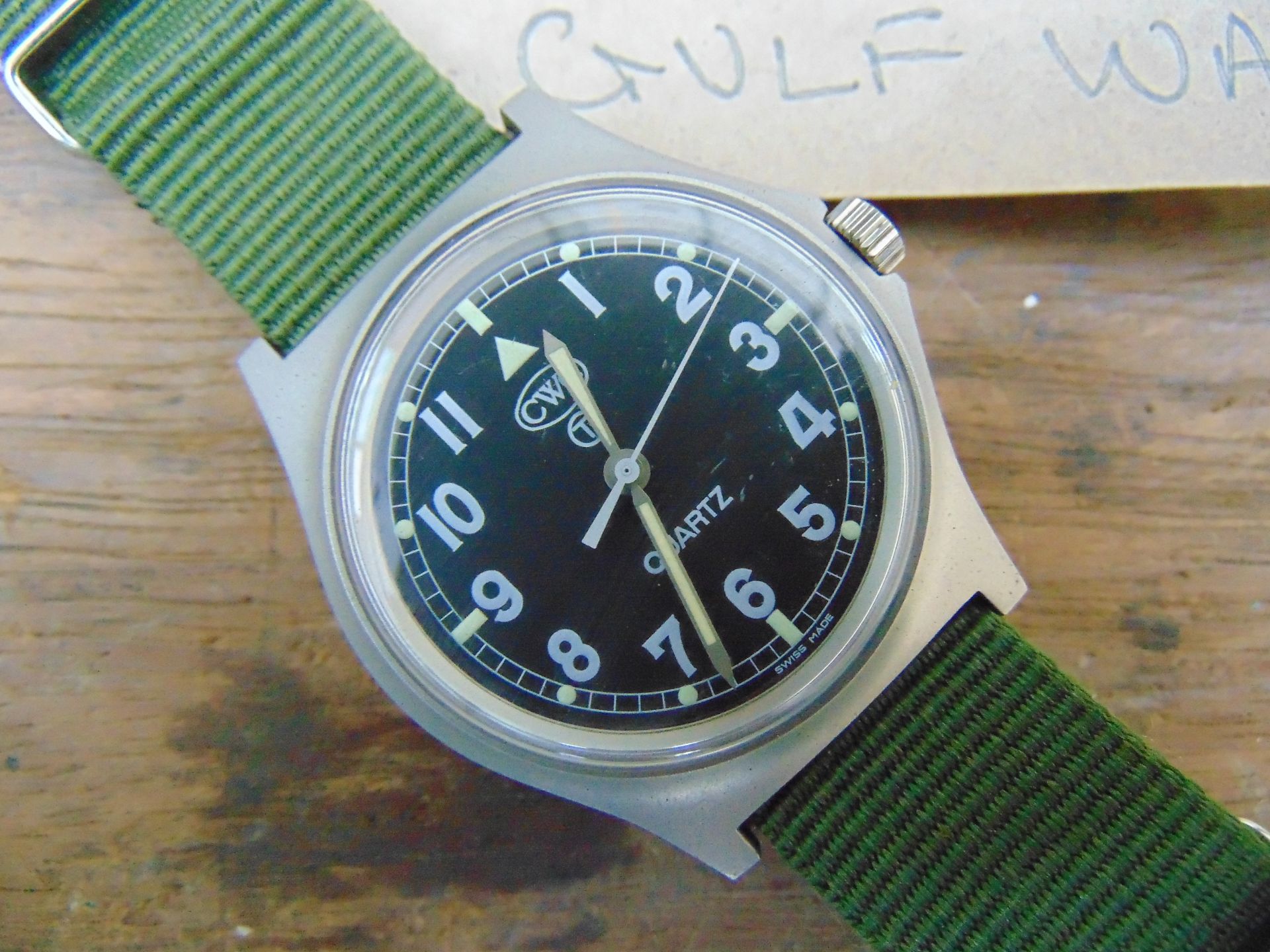 1 Very Rare Genuine British Army, unissued Gulf War CWC quartz wrist watch