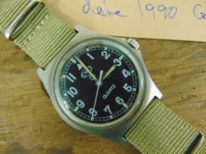 1 Very Rare Genuine British Army, Gulf War CWC quartz wrist watch