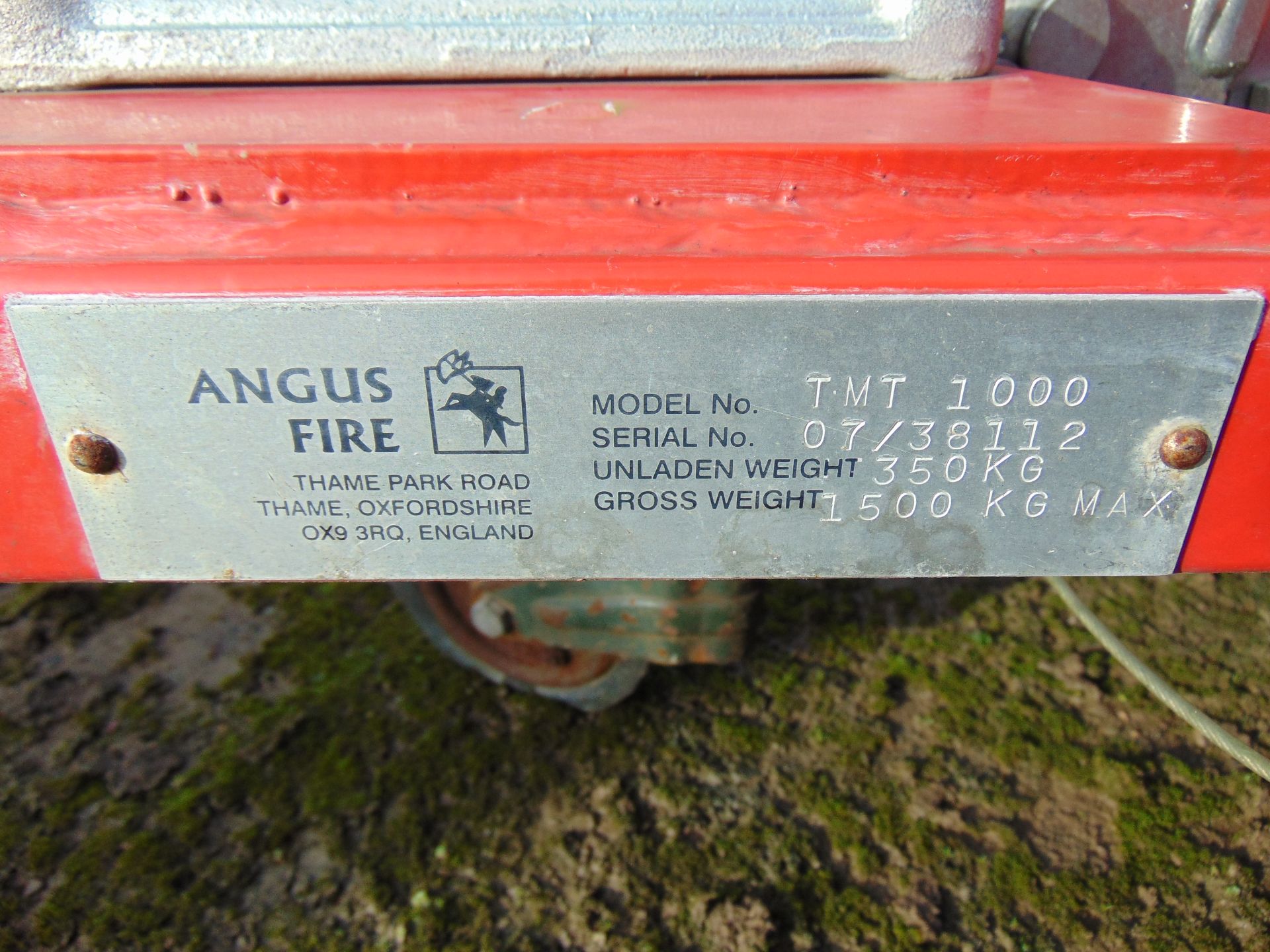 Angus Fire TMT1000 Single Axle Foam Cannon Trailer - Image 14 of 14