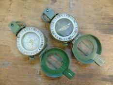 2 x Genuine British Army Stanley Prismatic Marching Compasses