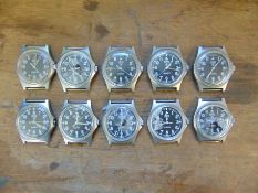 10 x Genuine British Army CWC/Precista quartz wrist watches