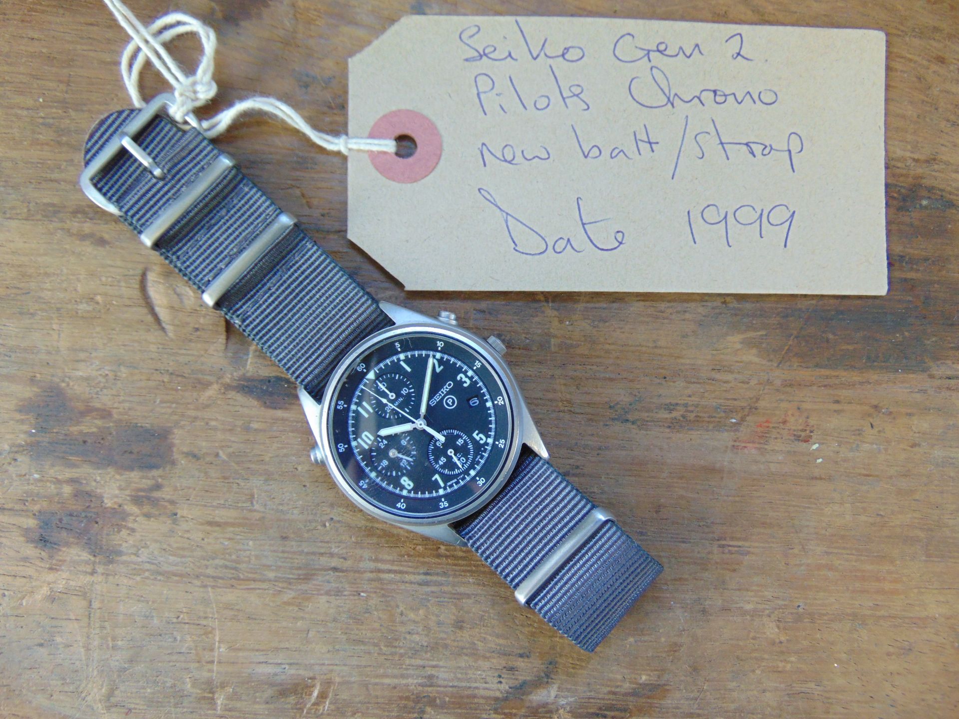 1 x Seiko Pilots Chronograph Generation 2 - Image 3 of 6