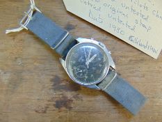 1 x Very Rare 1980 6BB CWC Pilots Chronograph featuring a Mechanical 7733 Movement