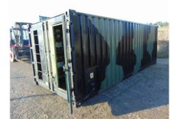 20ft ISO Shipping Container complete with fitted internal roller racking storage system