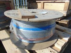 Drum of 300m x 7mm Wire Rope complete with Becket Loops