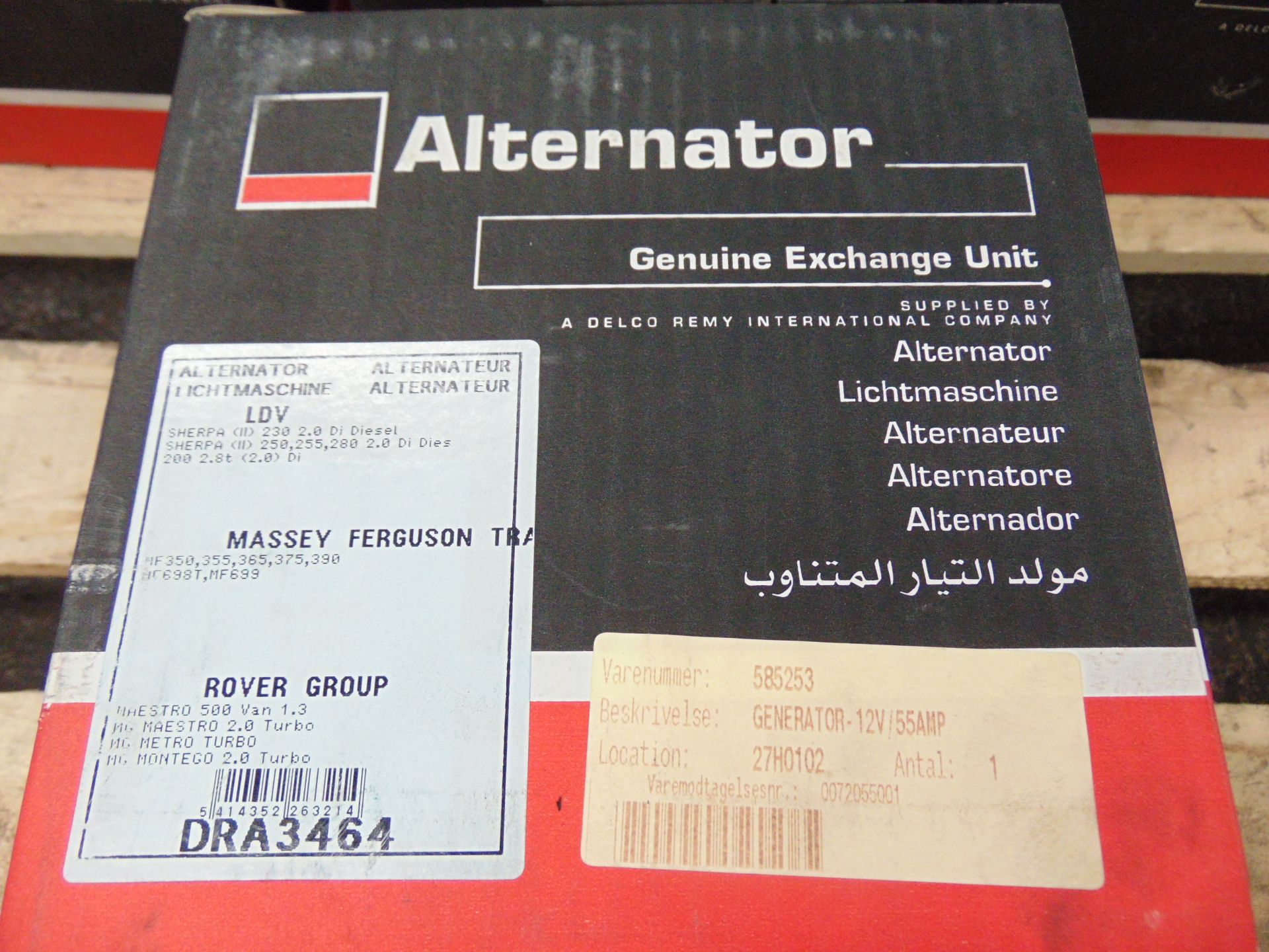 6 x Massey Ferguson / Rover Group Delco Remy DRA3464 Alternators - Image 5 of 6