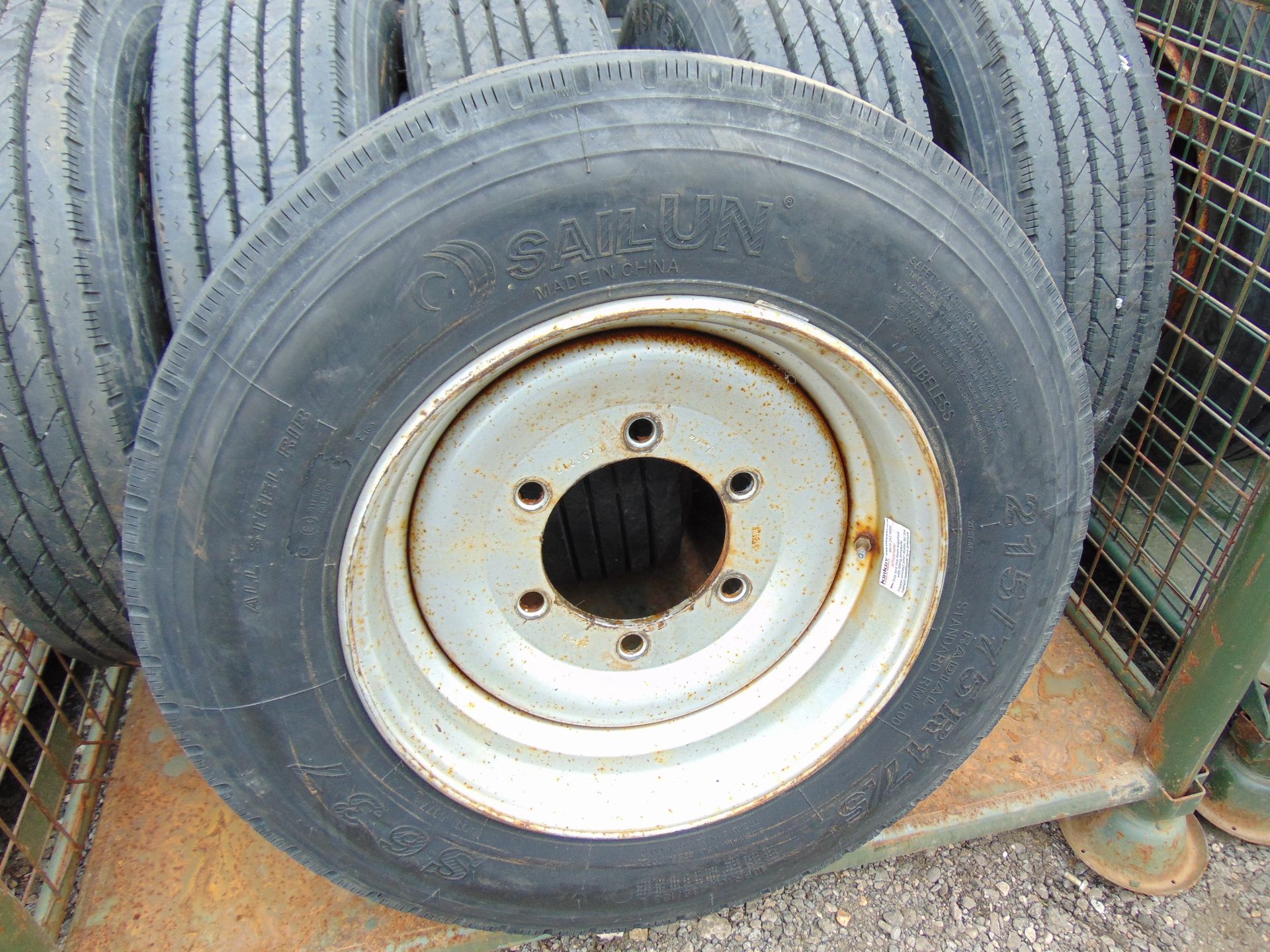 6 x Sailun S637 215/75 R17.5 Tyres with 6 Stud Rims - Image 2 of 7