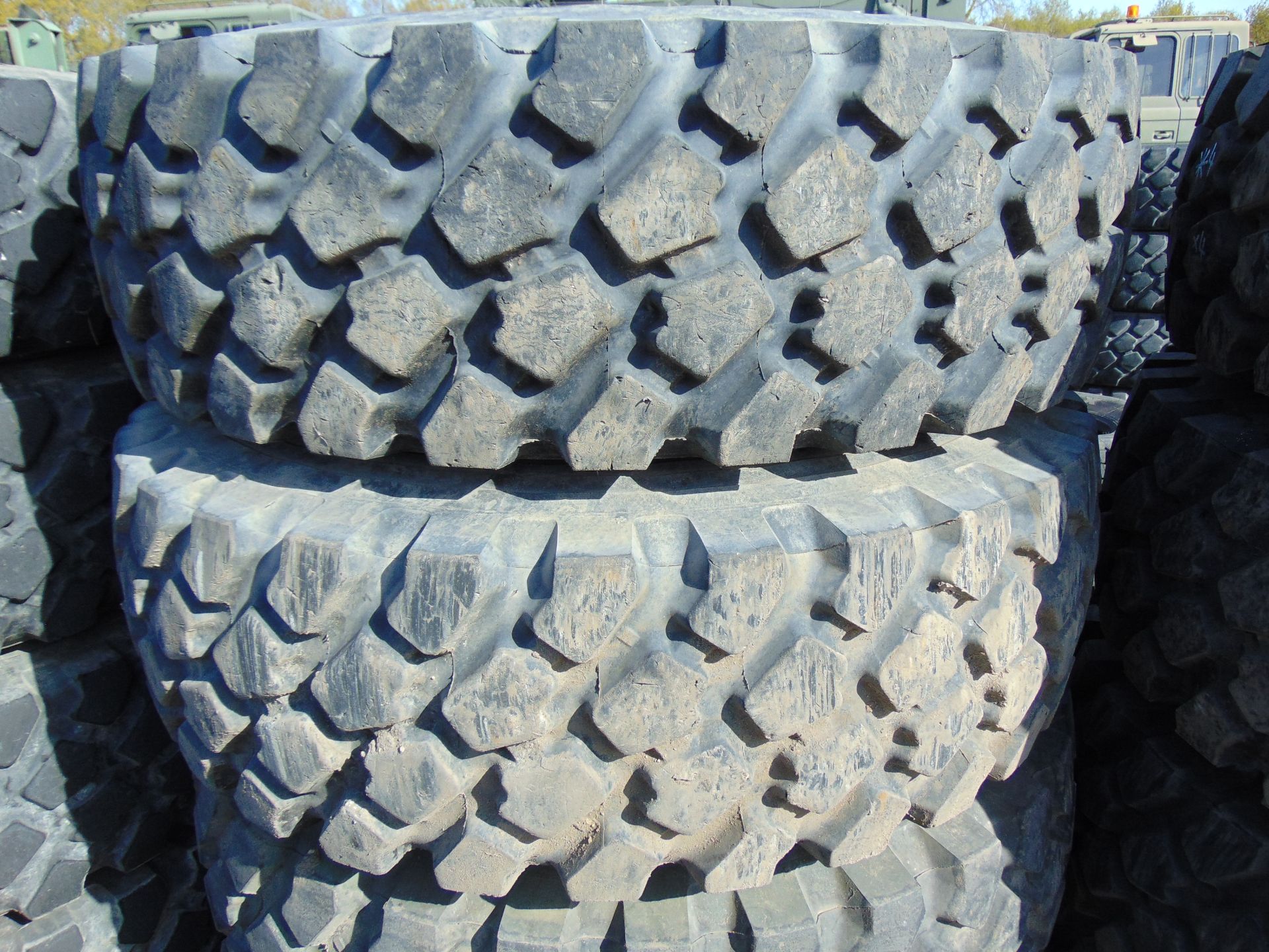 4 x Michelin 14.00 R20 XZL Tyres with 10 Stud Rims - Image 2 of 6