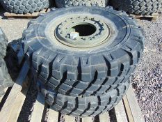 2 x Michelin 325/85 R16 XML Tyres with 8 Stud Rims