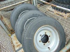 3 x Mixed Brand 235/75 R17.5 Tyres on 6 Stud Rims