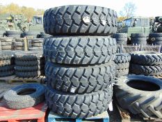 4 x Bridgestone V-Steel G-Traction 445/80 R25 Tyres with 10 Stud Rims