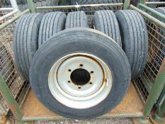 6 x Sailun S637 215/75 R17.5 Tyres with 6 Stud Rims