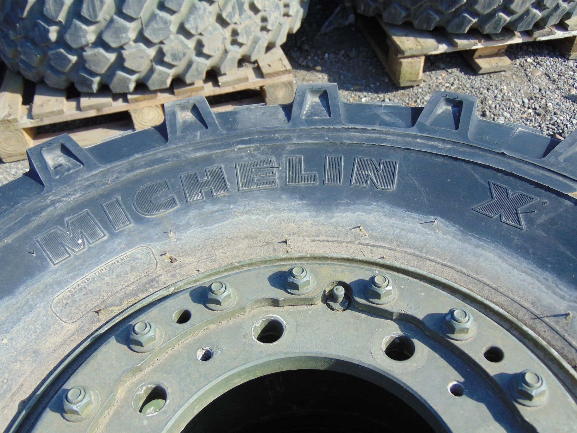 2 x Michelin 325/85 R16 XML Tyres with 8 Stud Rims - Image 5 of 6