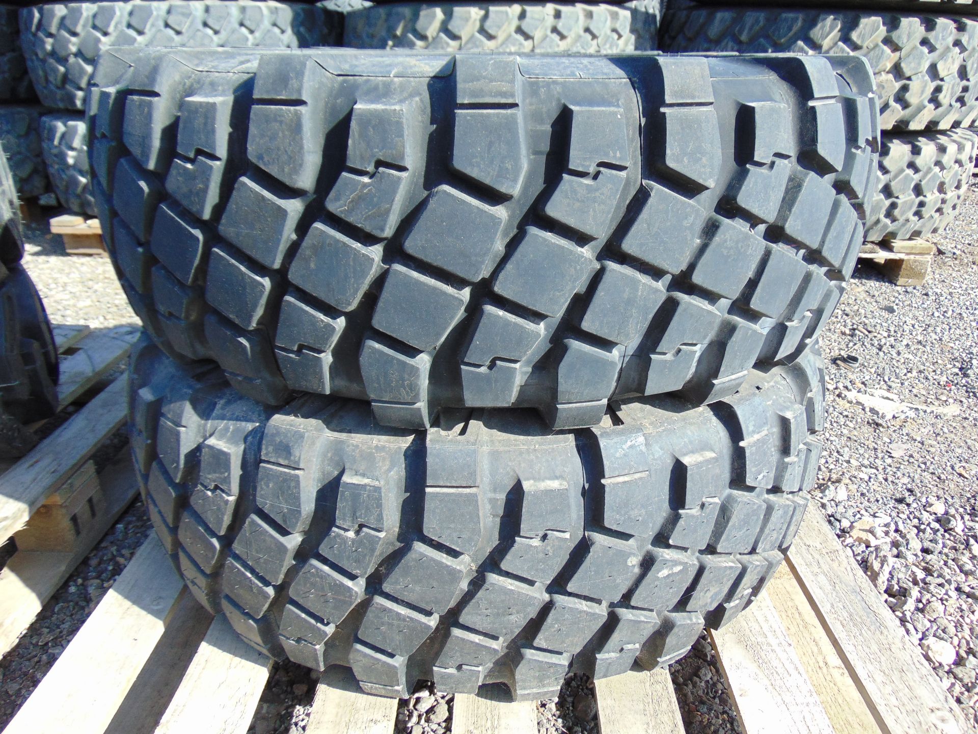 2 x Michelin 325/85 R16 XML Tyres with 8 Stud Rims - Image 2 of 6