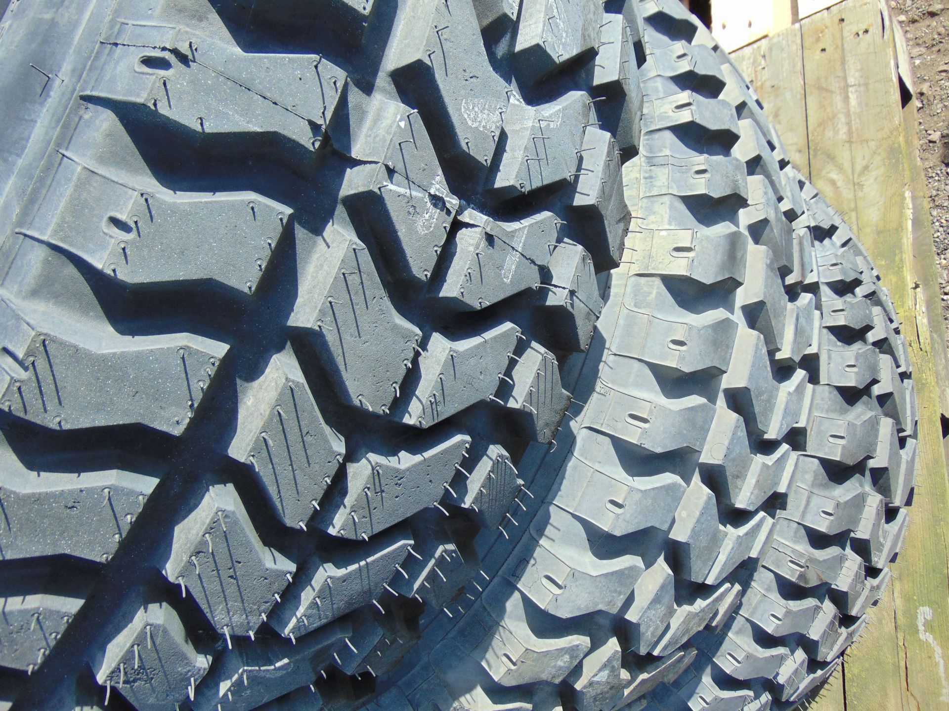 3 x Goodyear Wrangler MT 37x12.50 R16.5LT Tyres with 8 Stud Rims - Image 3 of 7