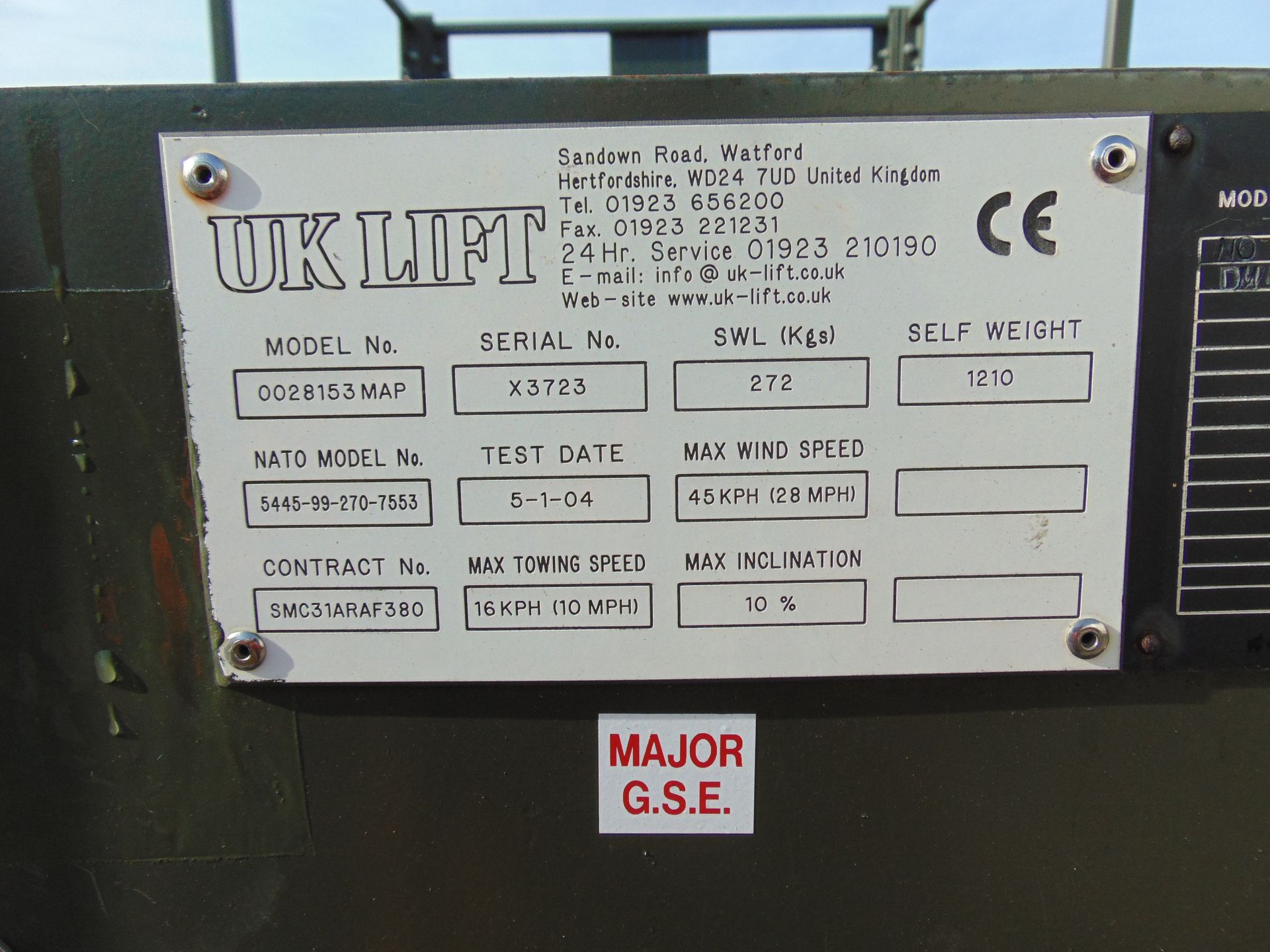 UK Lift 4m Mobile Hydraulic Work Platform - Image 12 of 13