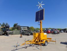 Trailer Mounted Solar/Wind Powered CCTV Unit on 15m Clark Hydraulic Mast