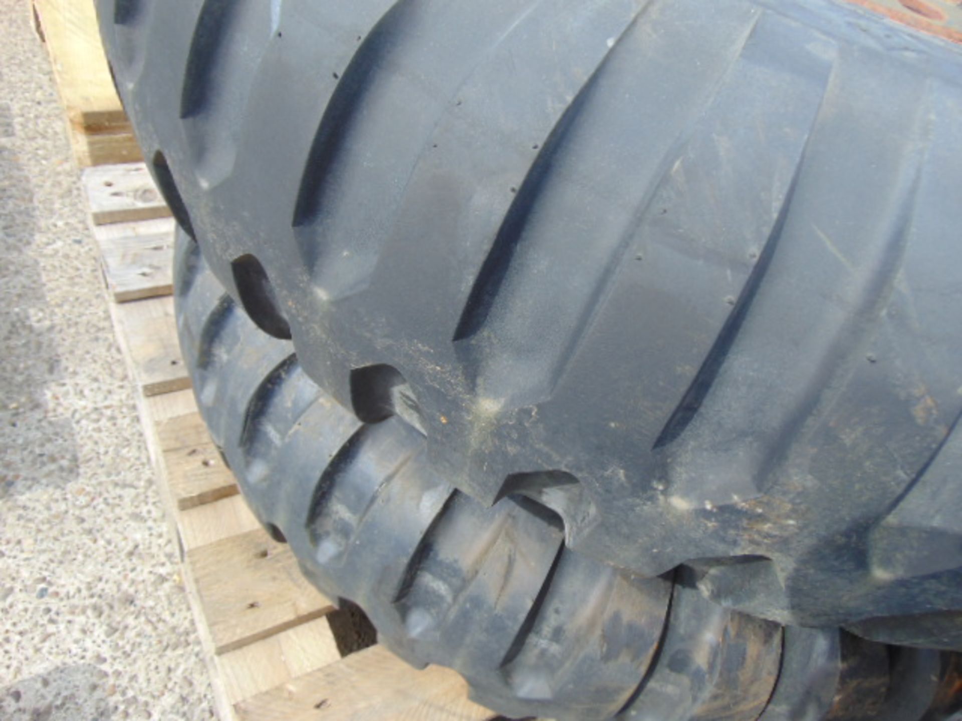 2 x Goodyear 11.00 20 12 Ply Tyres complete with 10 stud rims - Image 3 of 6