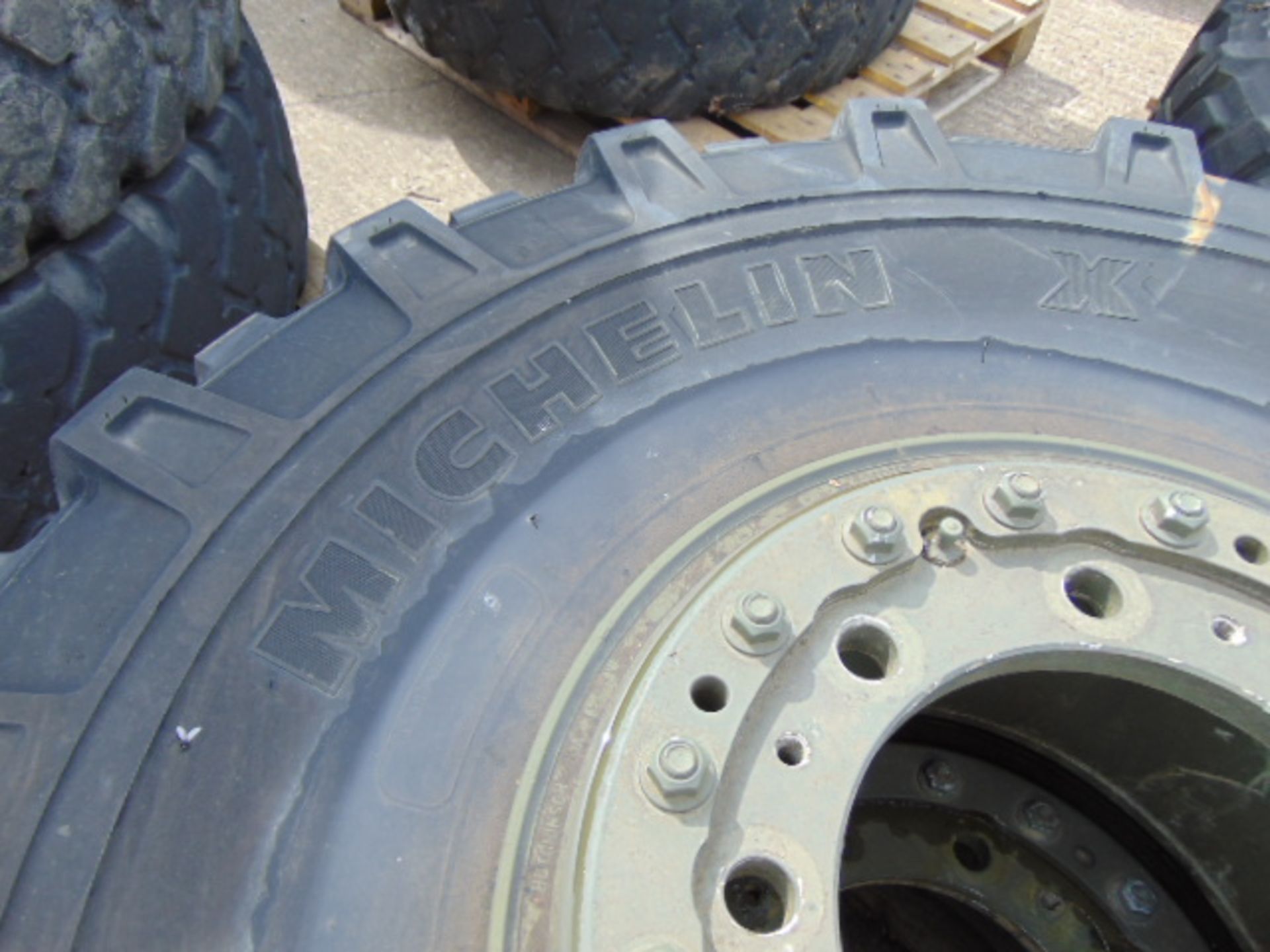 2 x Michelin 325/85 R16 XML Tyres on 8 stud Rims - Image 5 of 6
