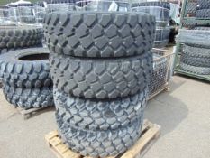 4 x Michelin XZL 365/85 R20 Tyres with Runflat Inserts and 10 Stud Rims
