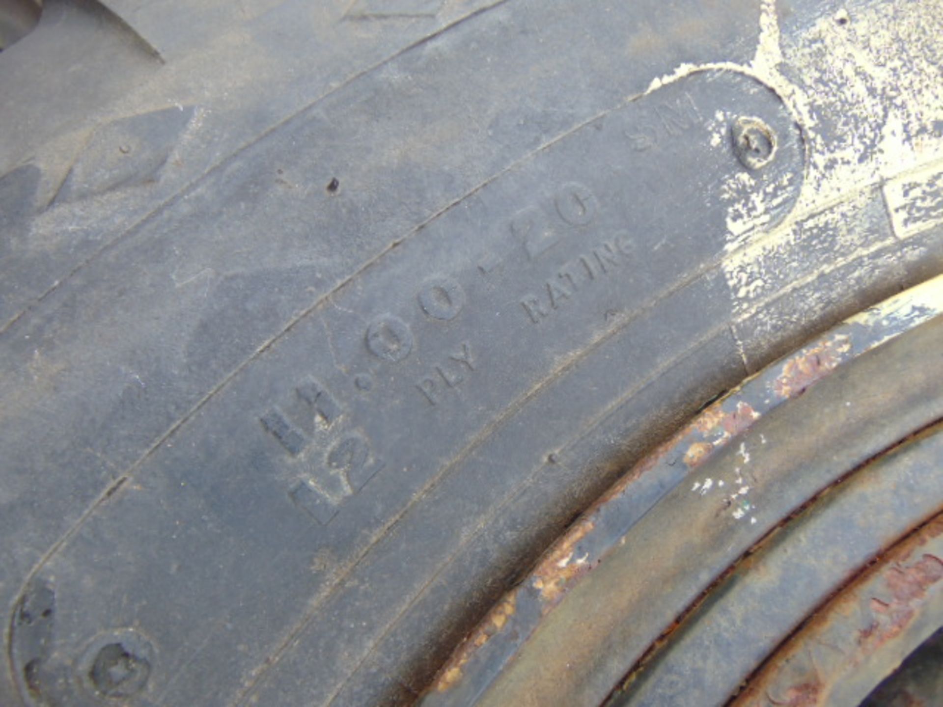 2 x Goodyear 11.00 20 12 Ply Tyres complete with 10 stud rims - Image 6 of 6