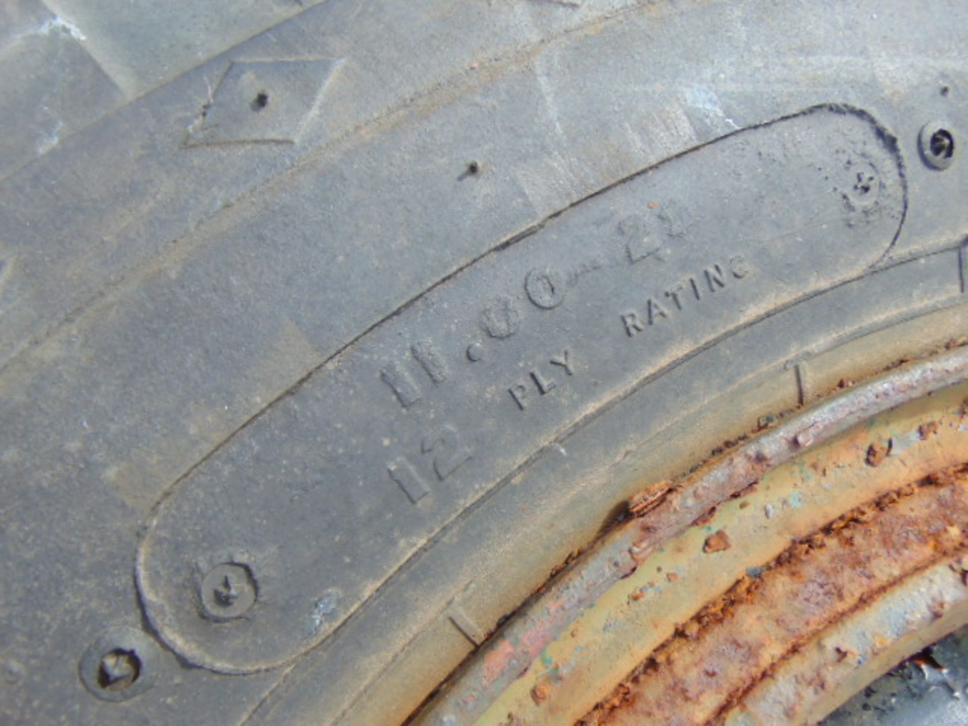 2 x Goodyear 11.00 20 12 Ply Tyres complete with 10 stud rims - Image 6 of 6