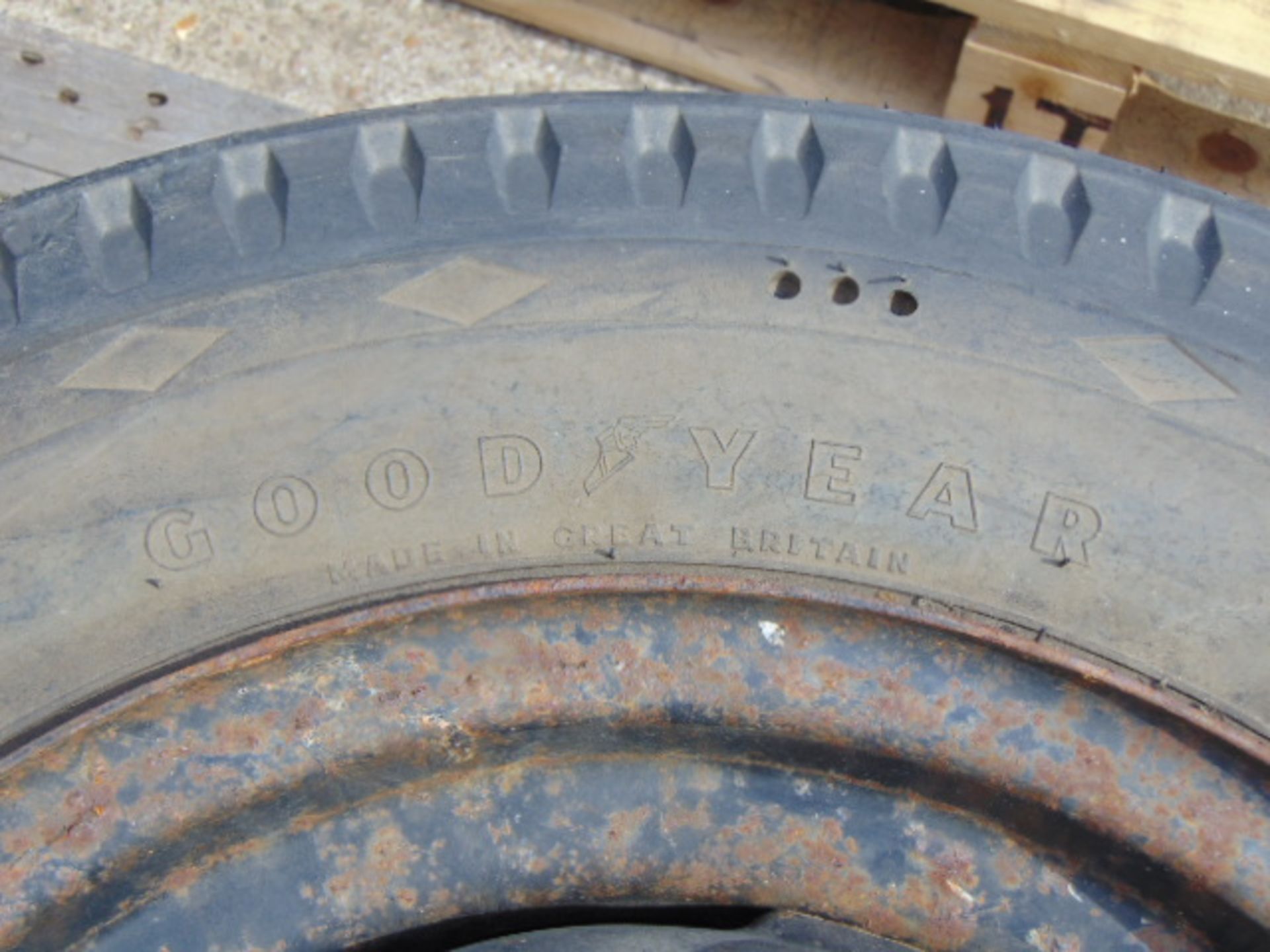 2 x Goodyear Super Hi Miler 6.50-16 Tyres complete with a 5 stud rims - Image 5 of 6