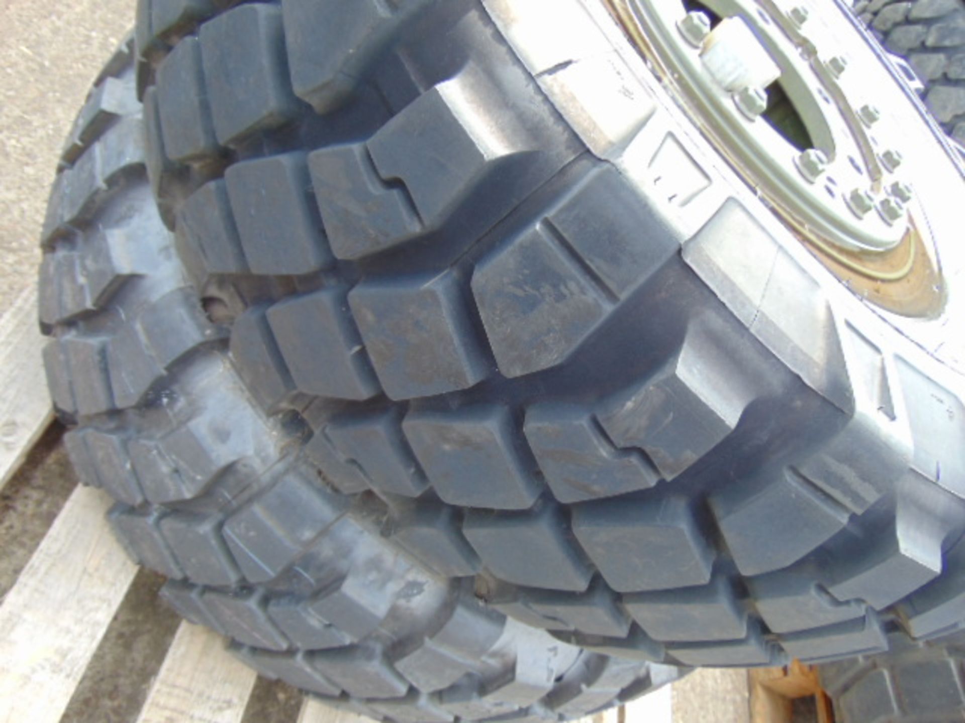 2 x Michelin 325/85 R16 XML Tyres on 8 stud Rims - Image 3 of 6
