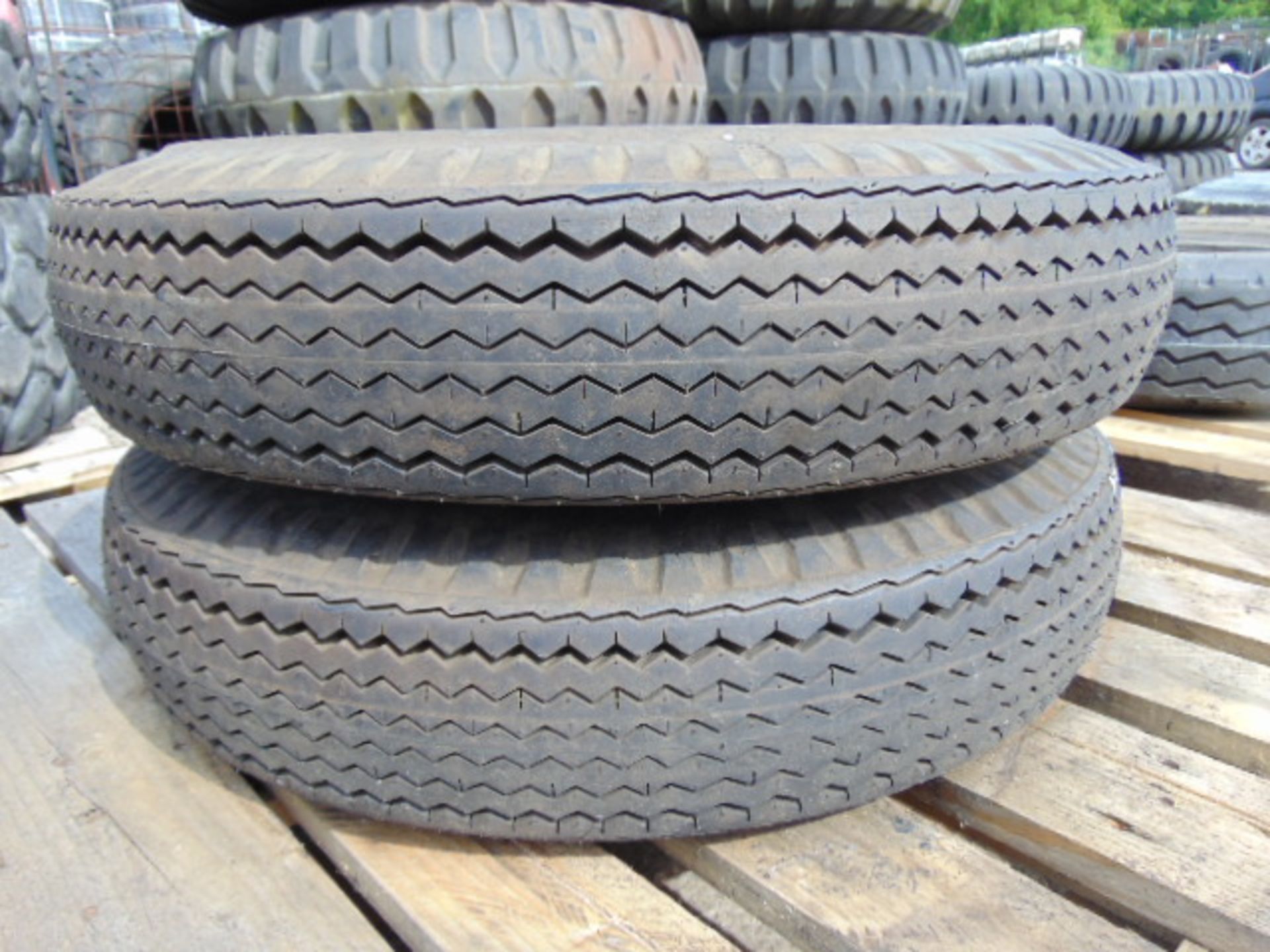 2 x Goodyear Super Hi Miler 6.50-16 Tyres complete with a 5 stud rims - Image 2 of 6