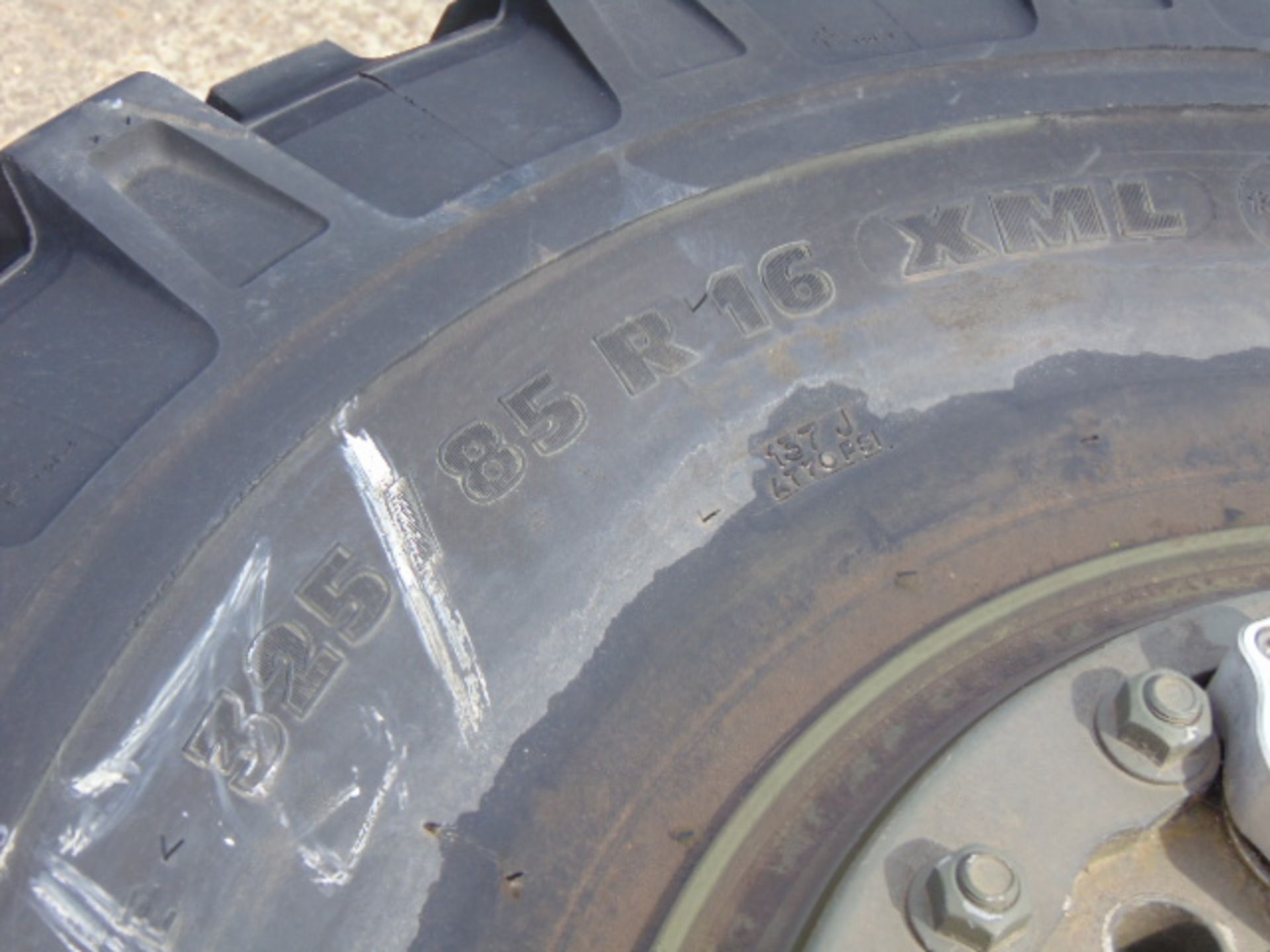 2 x Michelin 325/85 R16 XML Tyres on 8 stud Rims - Image 6 of 6