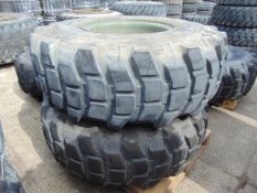 2 x Michelin 20.5 R25 XL Tyres on 10 stud Rims