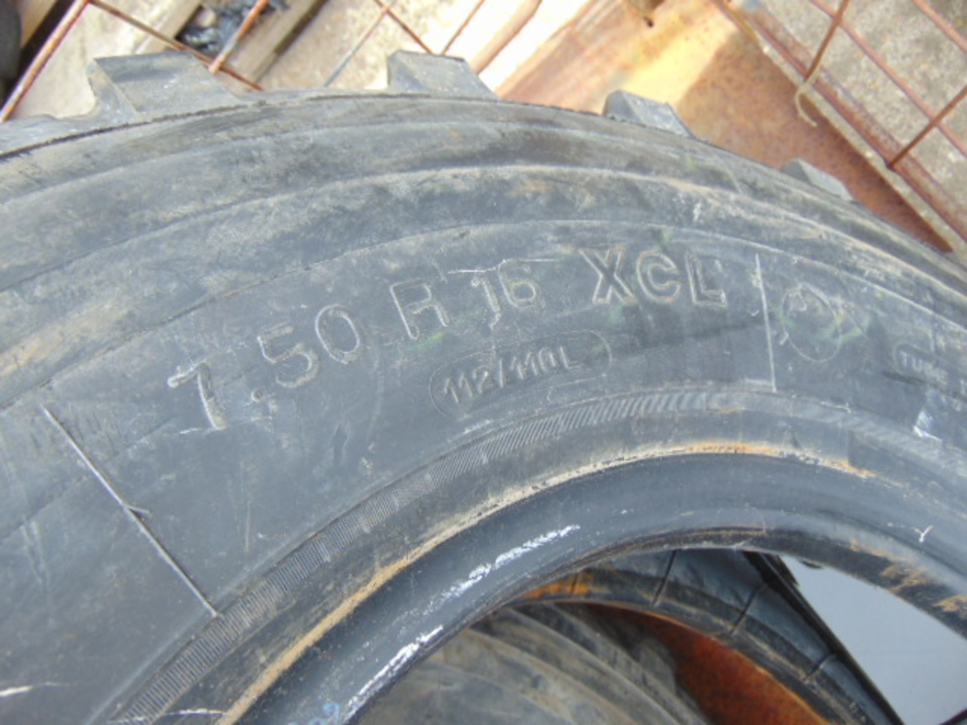 5 x Michelin 7.50 R16 XCL Tyres complete with tyre studs - Image 6 of 6