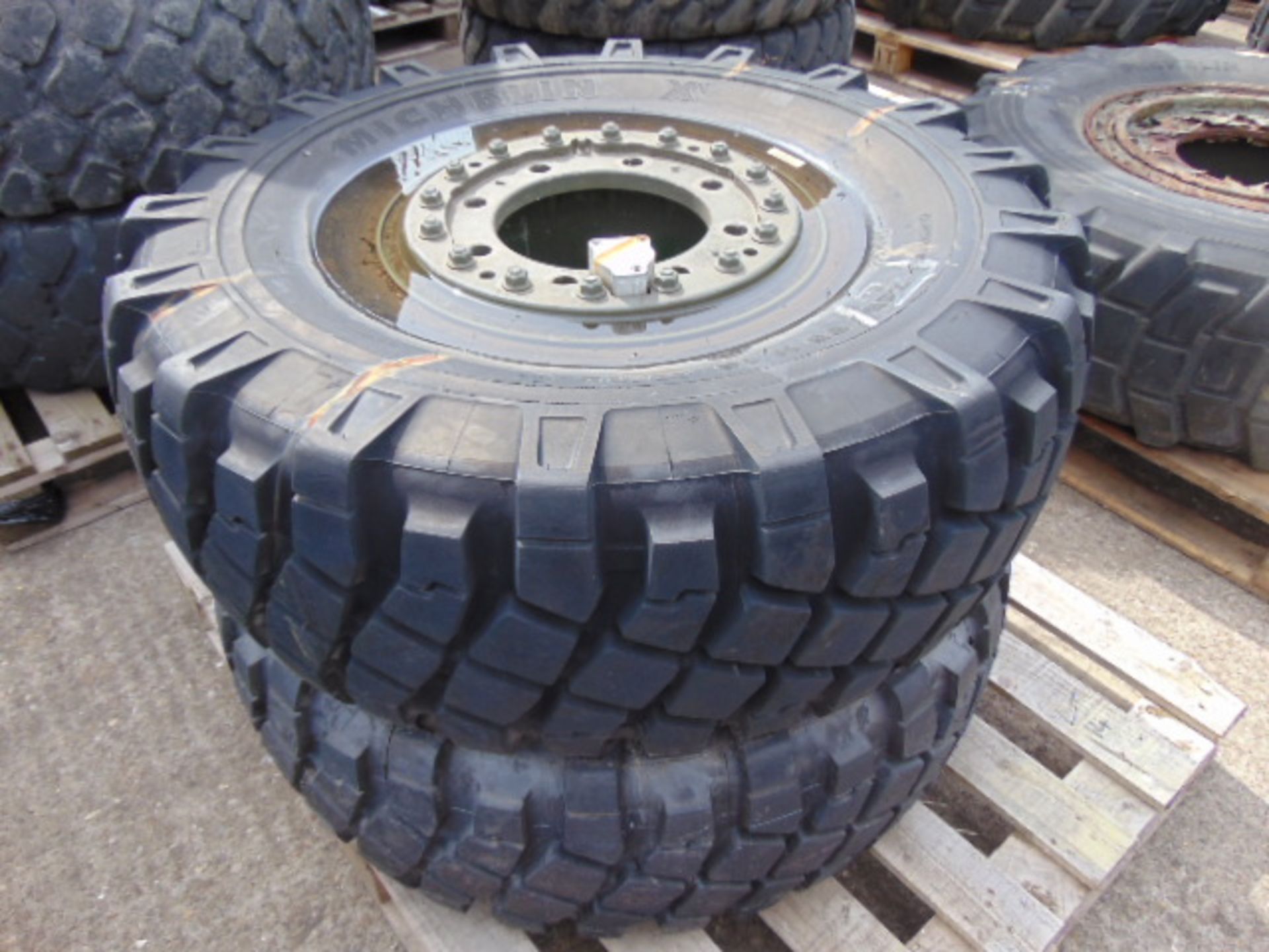 2 x Michelin 325/85 R16 XML Tyres on 8 stud Rims