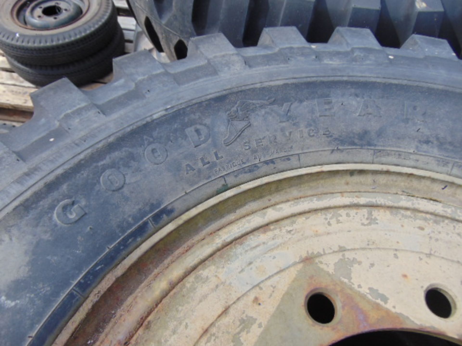 4 x Goodyear 12.00-20 14 Ply Tyres on 10 stud Rims - Image 5 of 6