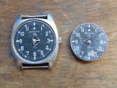 2 x Very Rare Genuine British Army Hamilton Mechanical G10 watch movements