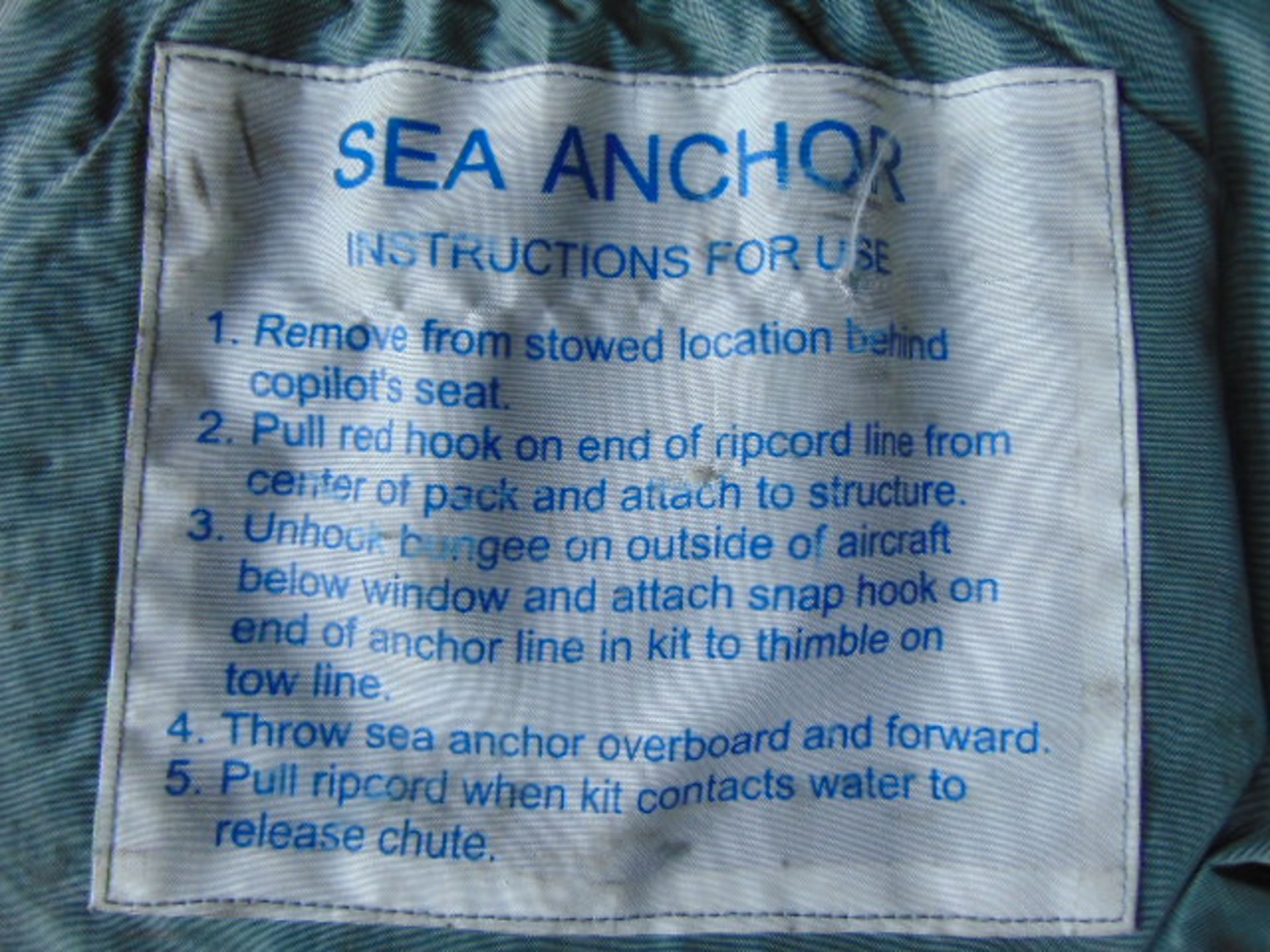 RAF Royal Navy Sea Anchor Parachute - Image 6 of 6