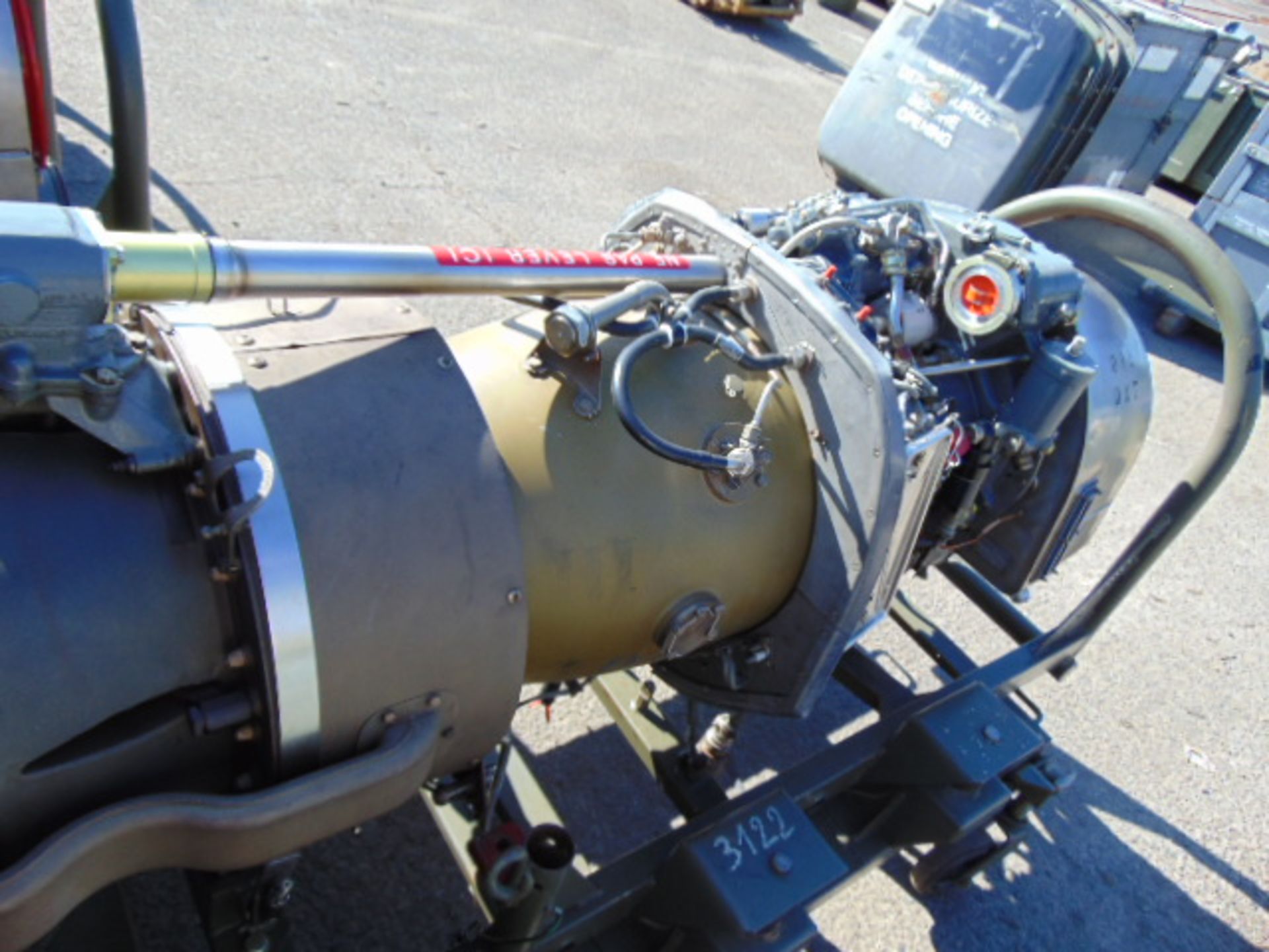 Rolls Royce / Turbomeca Turbine 3C4 Jet Engine 1300 SHP complete with Transportation Cradle - Image 8 of 11