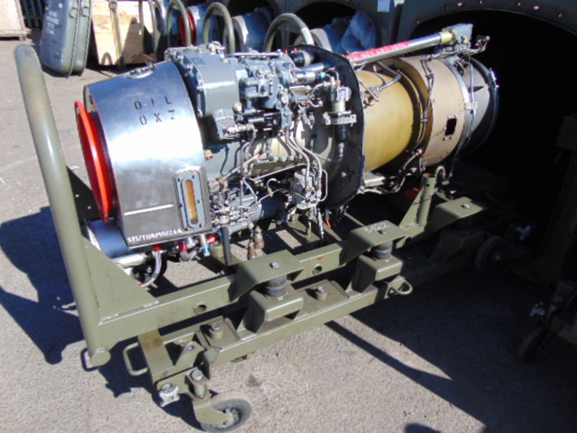 Rolls Royce / Turbomeca Turbine 3C4 Jet Engine 1300 SHP complete with Transportation Cradle