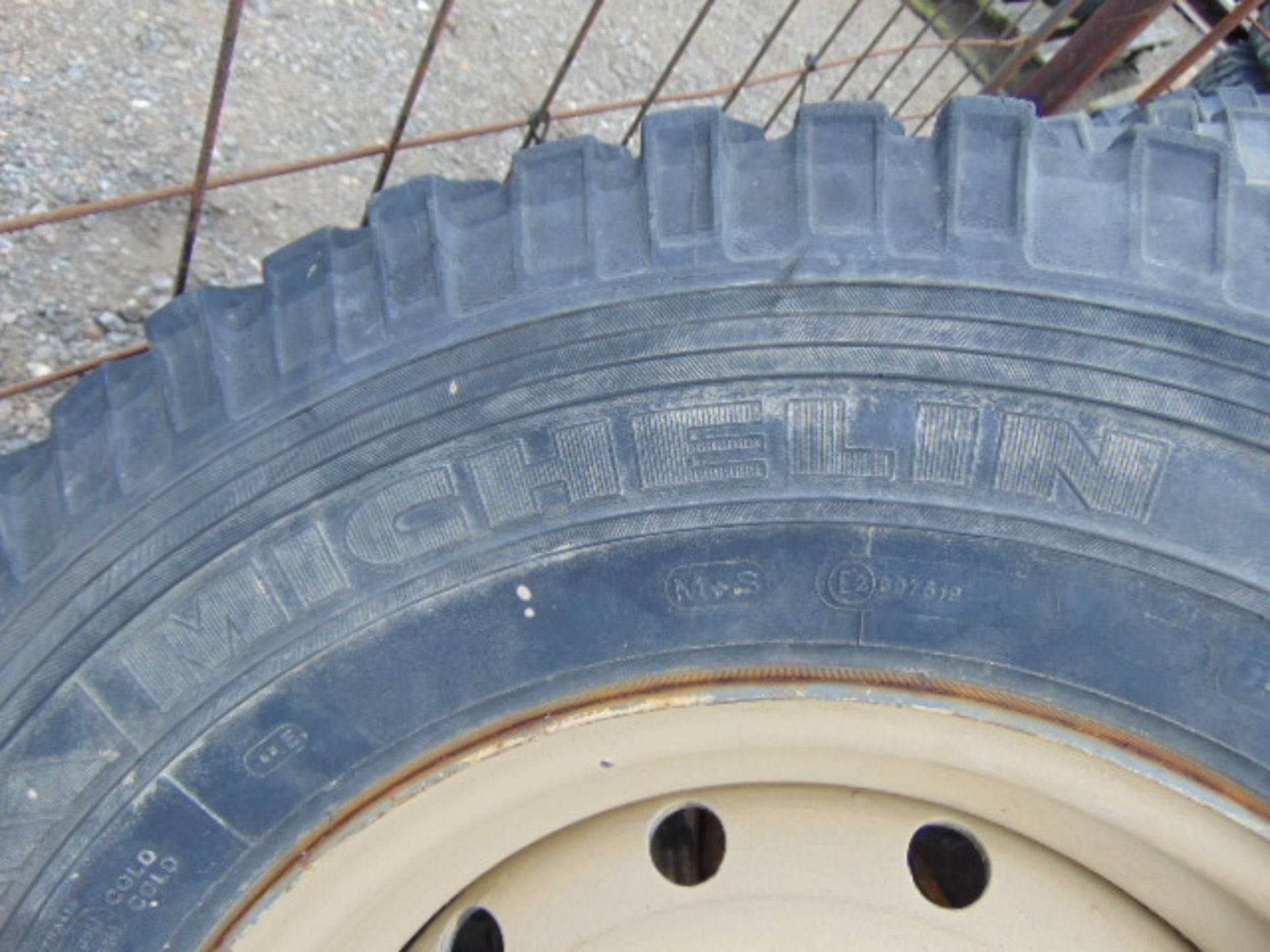 7 x Michelin LT235/85 R16 XZL Tyres complete with 5 stud rims - Image 5 of 6